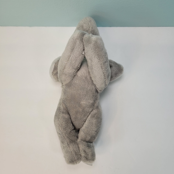 The Petting Zoo Elephant Lolly Plush Trunk Up Blue Glitter Eyes 7" 200221 - Picture 8 of 10